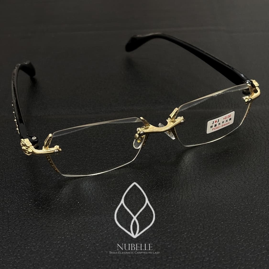🌗 Cross rimless glasses / 크로스 긱시크 무테안경 상품이미지6