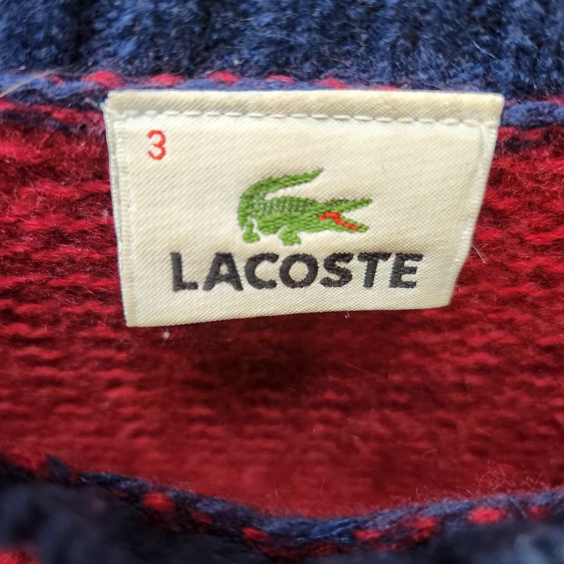 라코스테 컬러배색 와펜로고 니트 M(M) 남여공용 상품이미지6