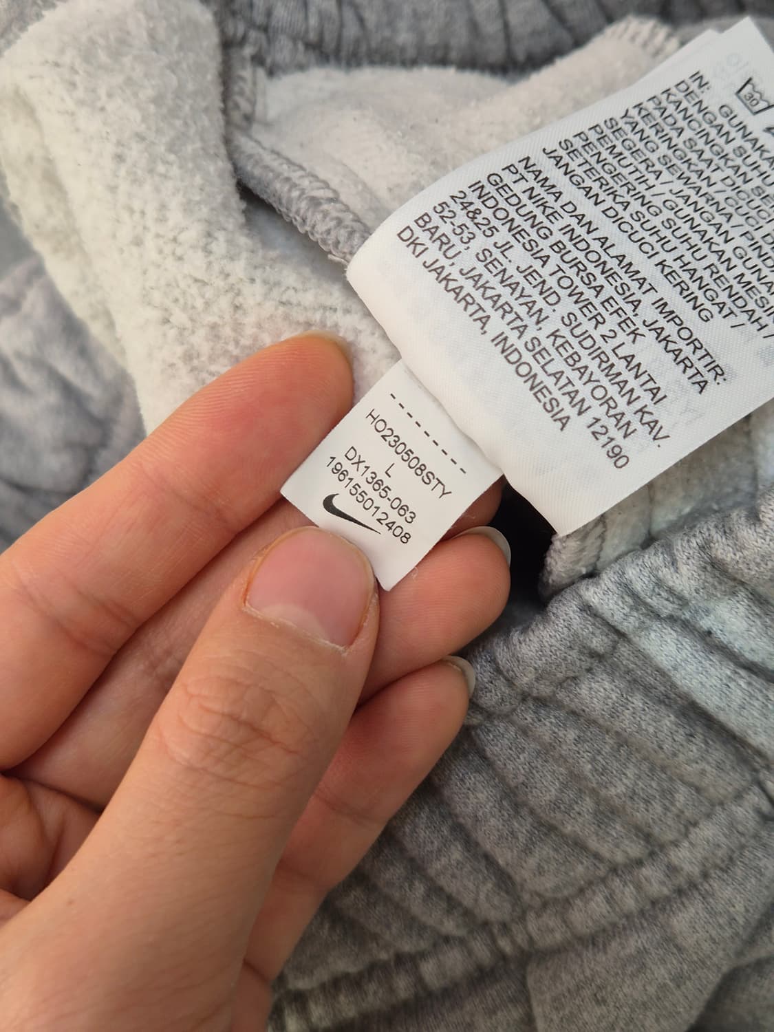 나이키 솔로 스우시 플리스 셋업 (맨투맨 팬츠) 그레이 L 상품이미지6