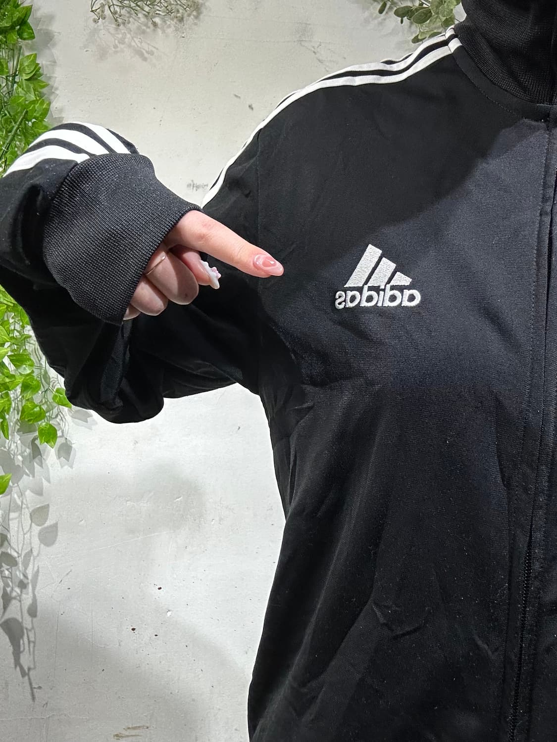 아디다스 블랙 화이트 삼선 트랙탑 져지 M 상품이미지4