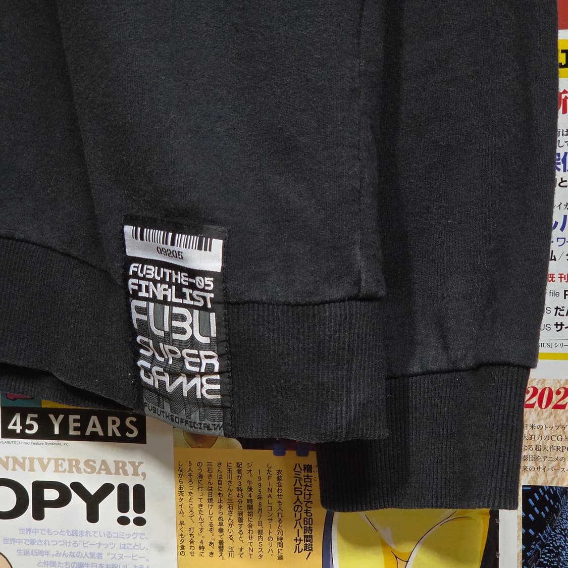 후부 00S 체크 배색 로고 자수 맨투맨  상품이미지4