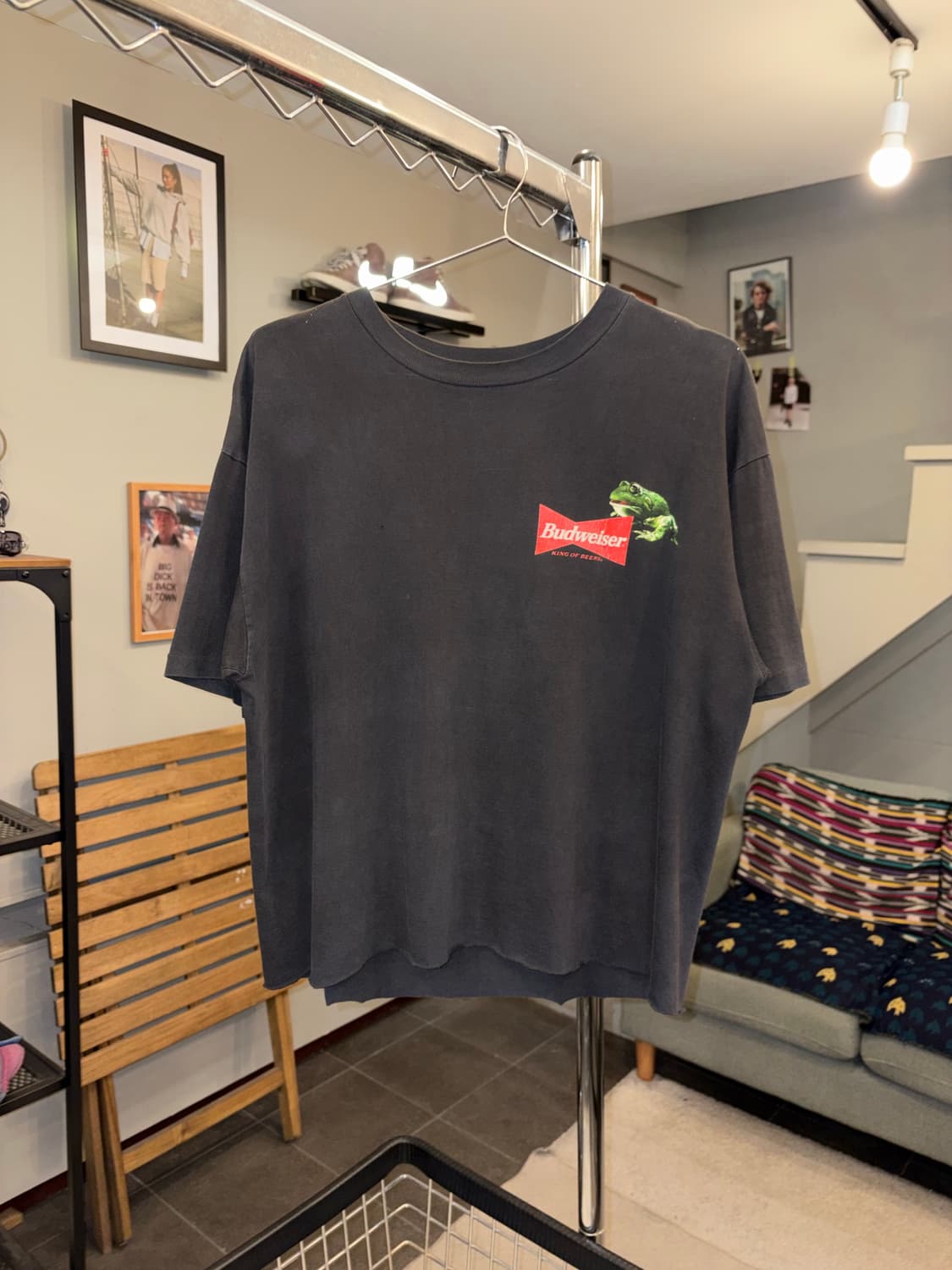 90’s Budweiser king of beer print T-sh 상품이미지8