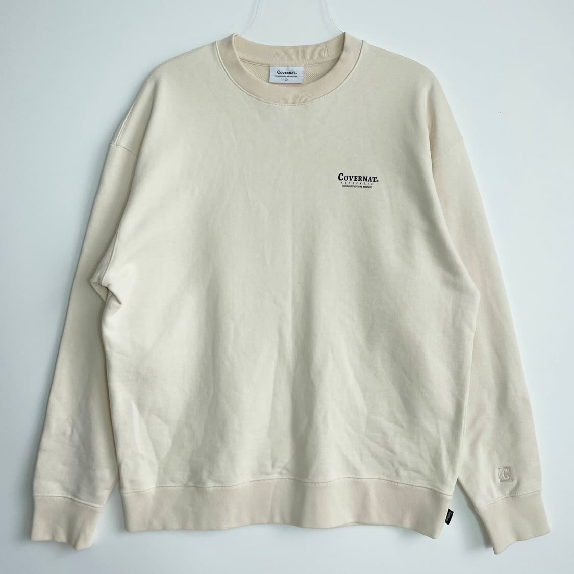 B1 커버낫 어센틱 로고 맨투맨 아이보리 L사이즈 상품이미지1