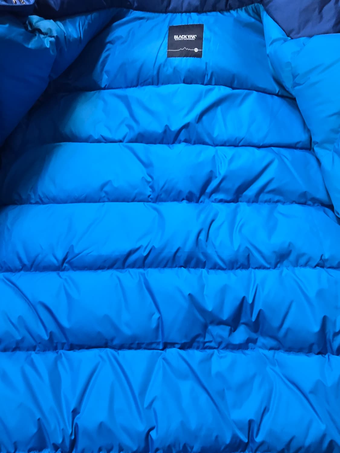 (110) 블랙야크 남성 블루 퍼 후드 구스다운 패딩 점퍼 상품이미지3