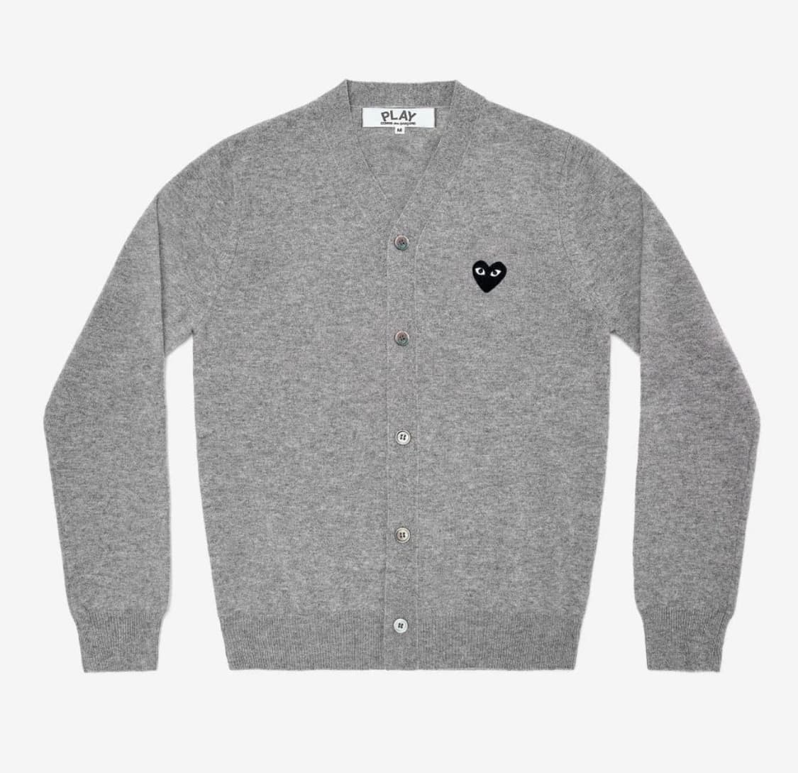 꼼데가디건 블랙와펜 브이넥 상품이미지1