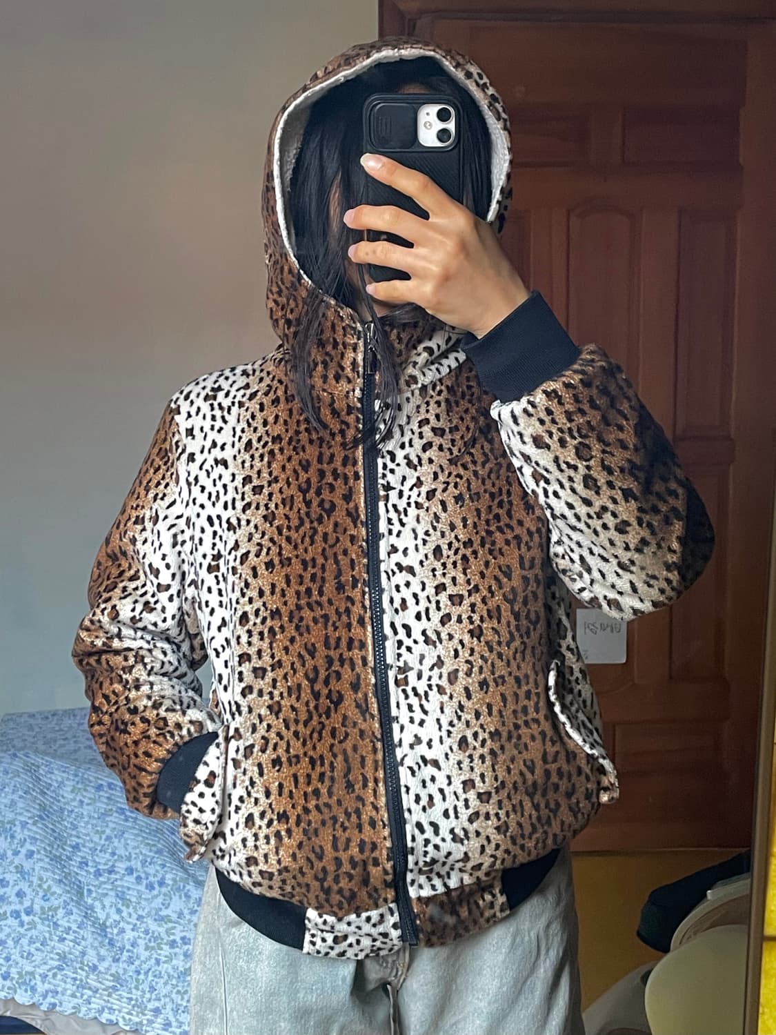 래오파드 후드 점퍼 상품이미지3