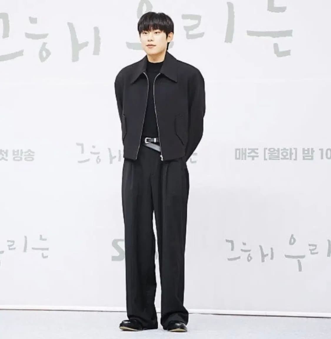 [M] 렉토 스트럭처 크롭 봄버 블루종 자켓 블랙 상품이미지2