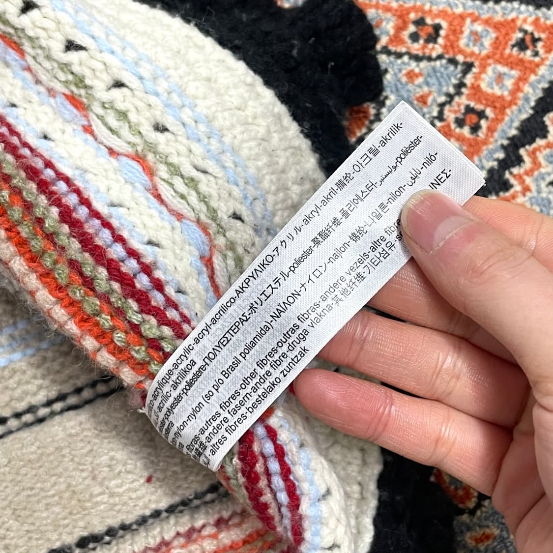 자라 멀티컬러 니트 조끼 여성M  상품이미지5