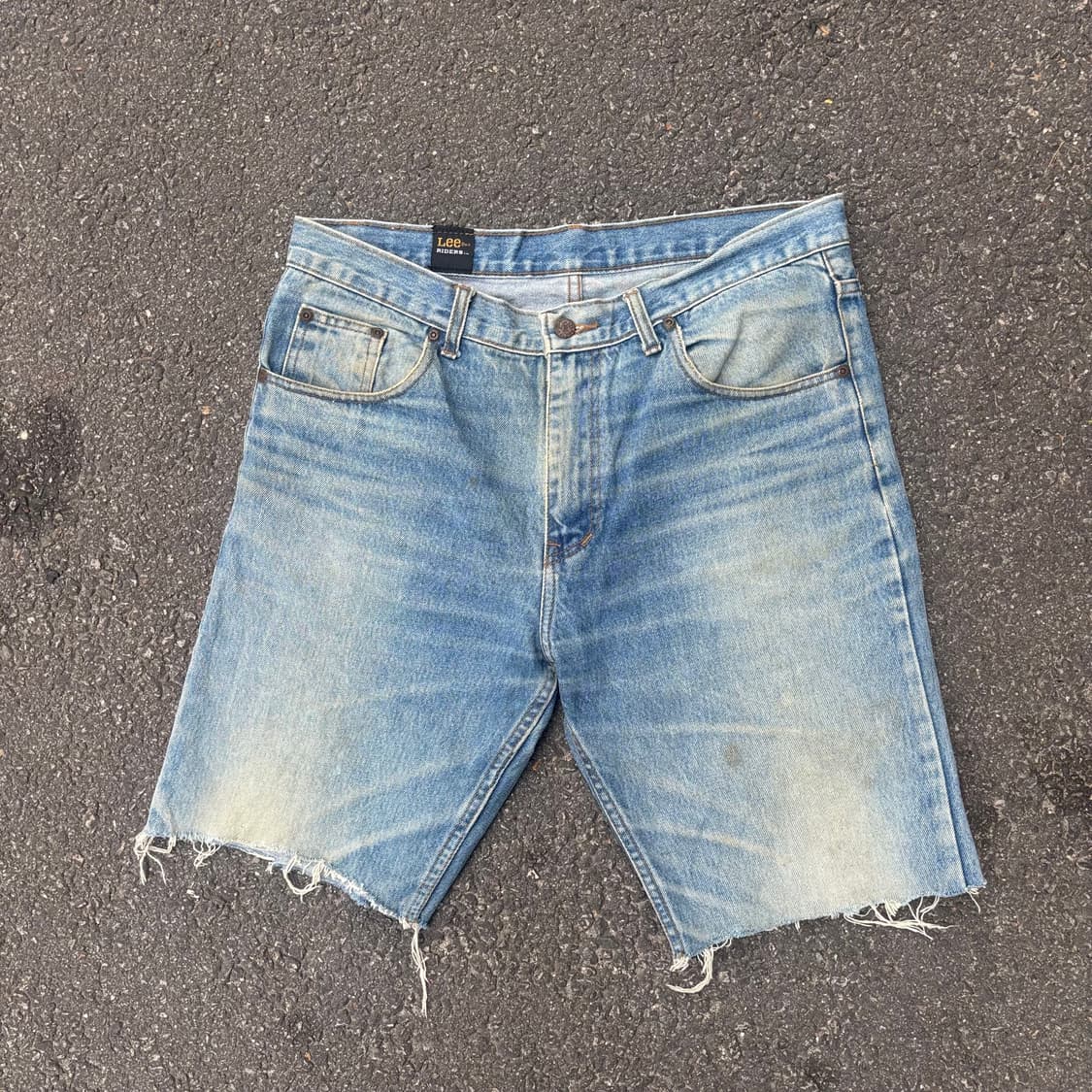 일본 리 컷오프 하프 데님 팬츠 상품이미지4