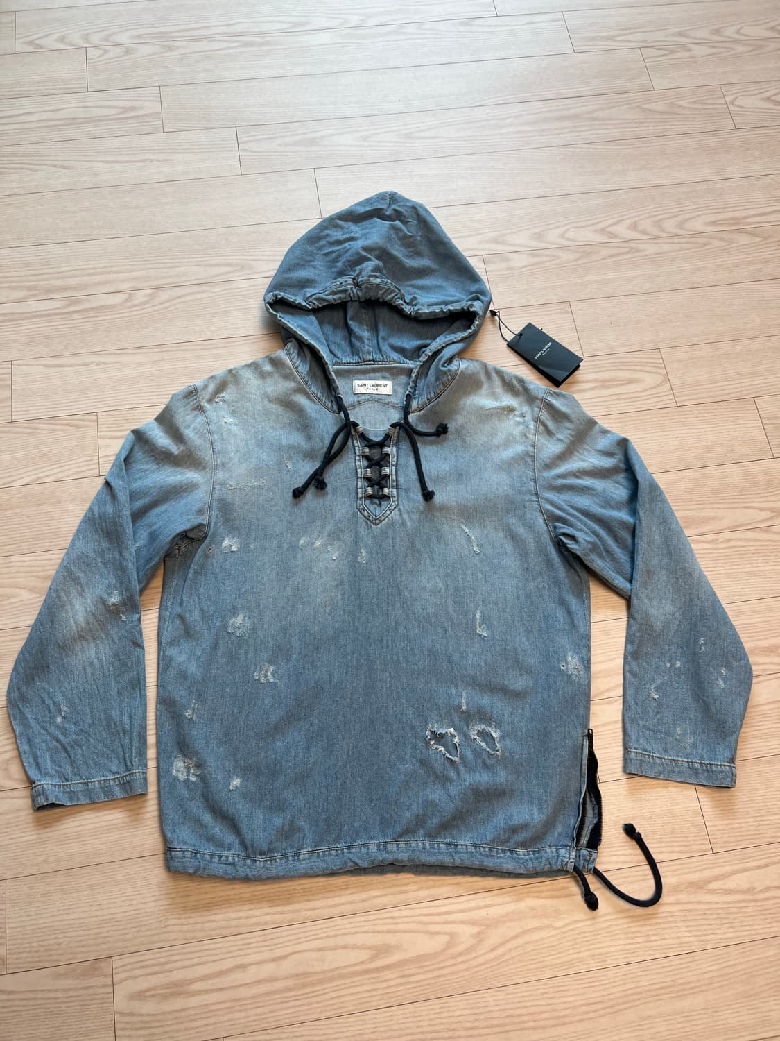생로랑 / 데님 후드 아노락 / M 상품이미지1