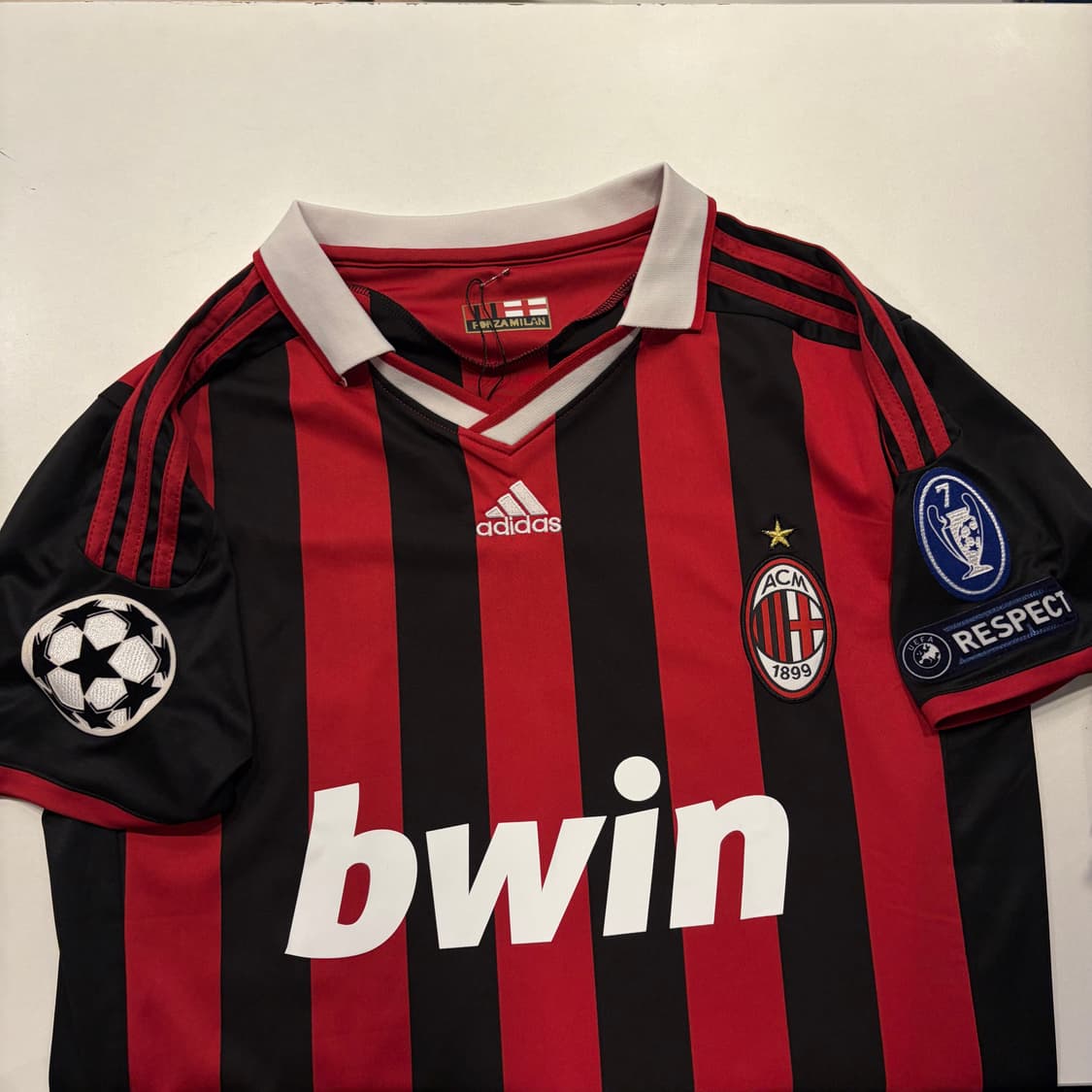 [M] 아디다스 09-10 AC밀란 축구 유니폼 반팔 D395 상품이미지3