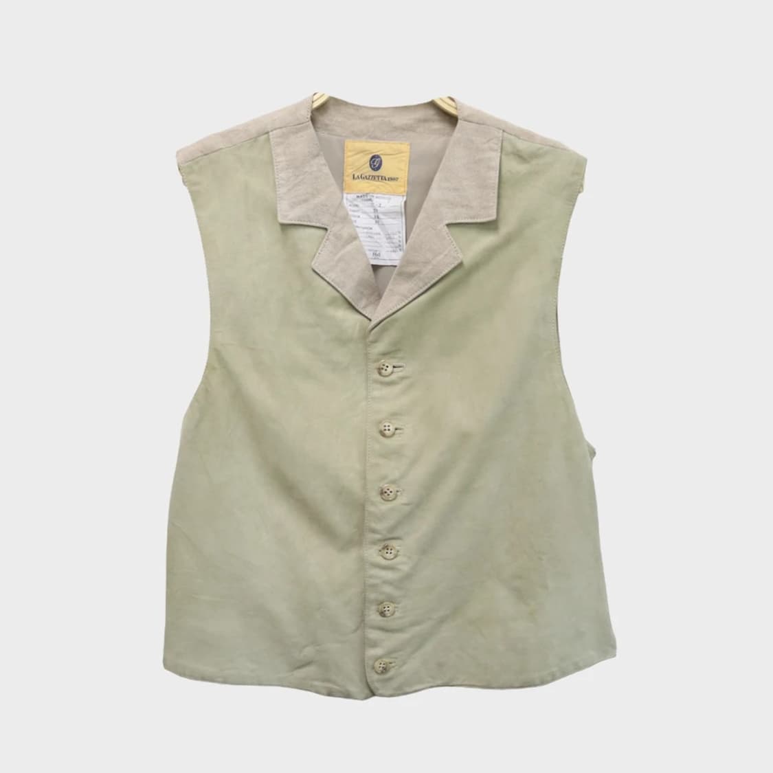 LA GAZZETTA 스웨이드 가죽 베스트 60396 상품이미지1