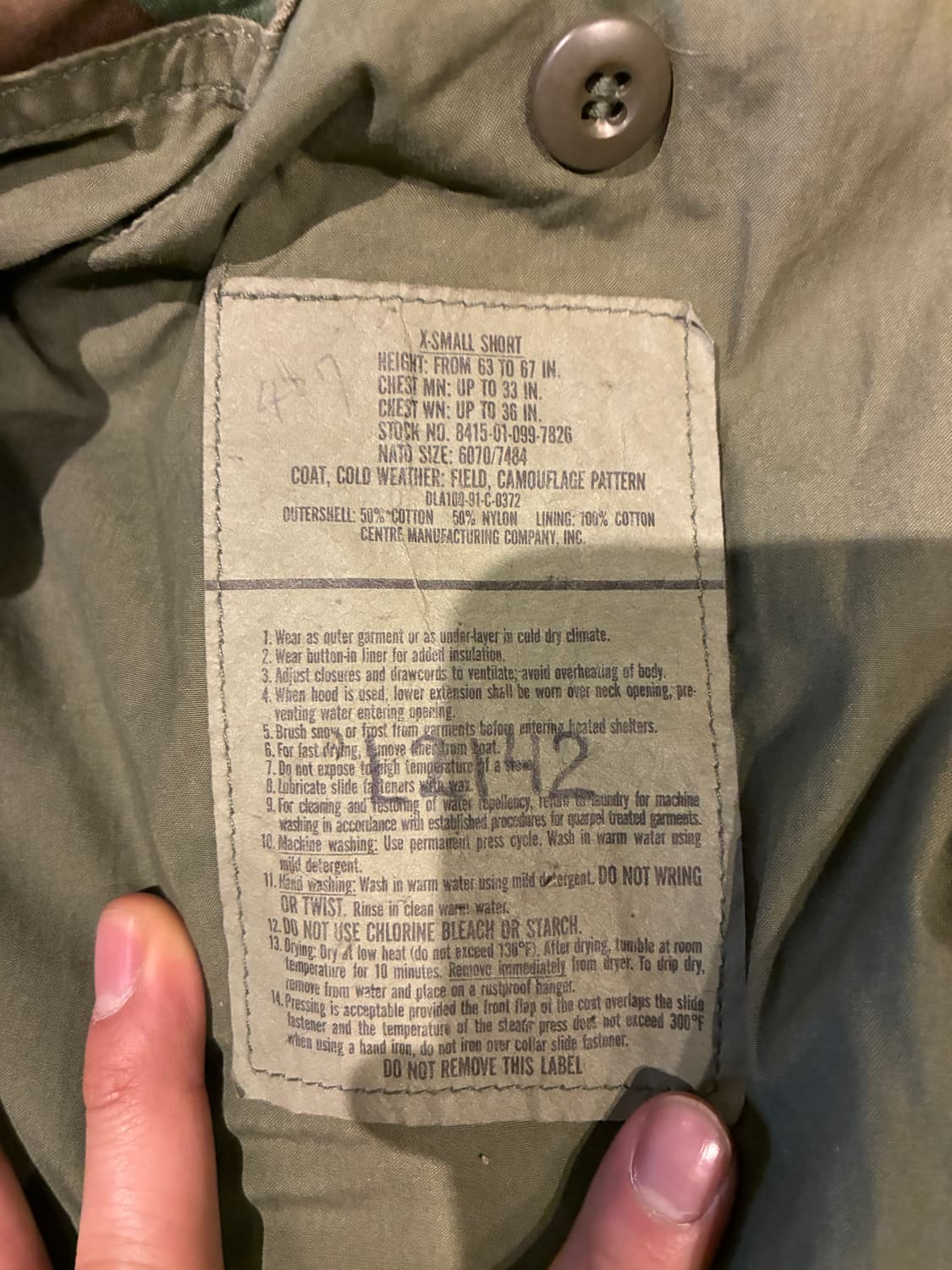 XS-숏) 미군 m65 우드랜드 필드자켓 상품이미지4