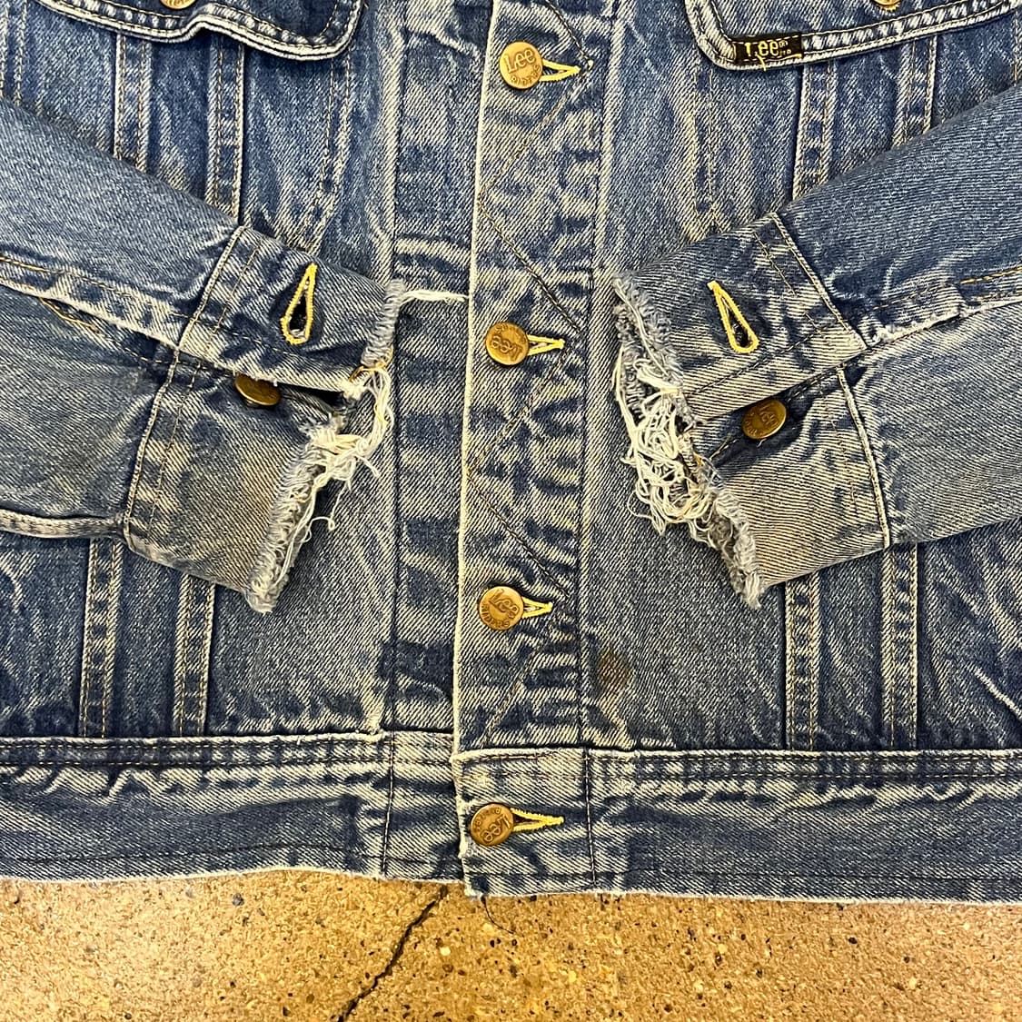 레어 90s Made in USA 빈티지 Lee 리 데님자켓 청자켓 상품이미지2