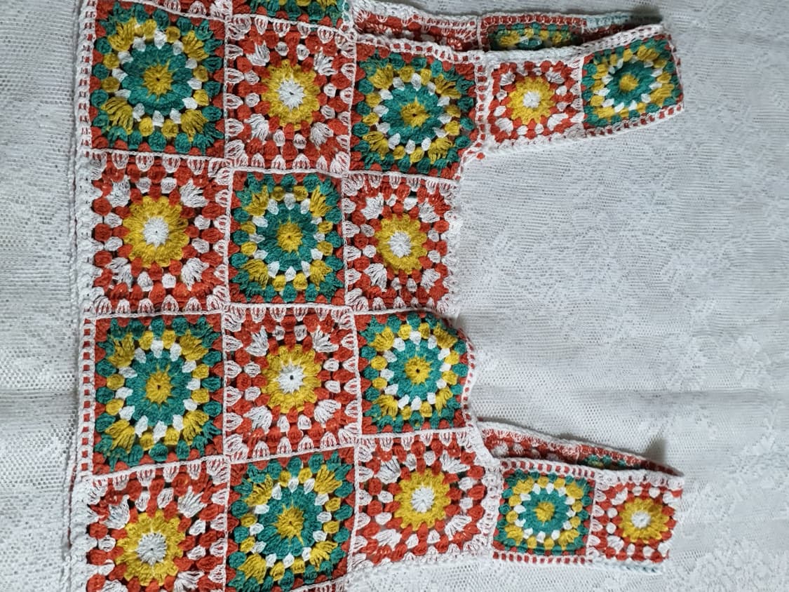 [일본빈티지] 모티브 크로셰 뜨개 조끼 상품이미지4