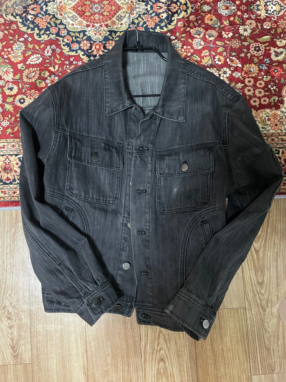 인템포무드 흑청데님자켓 M 상품이미지2