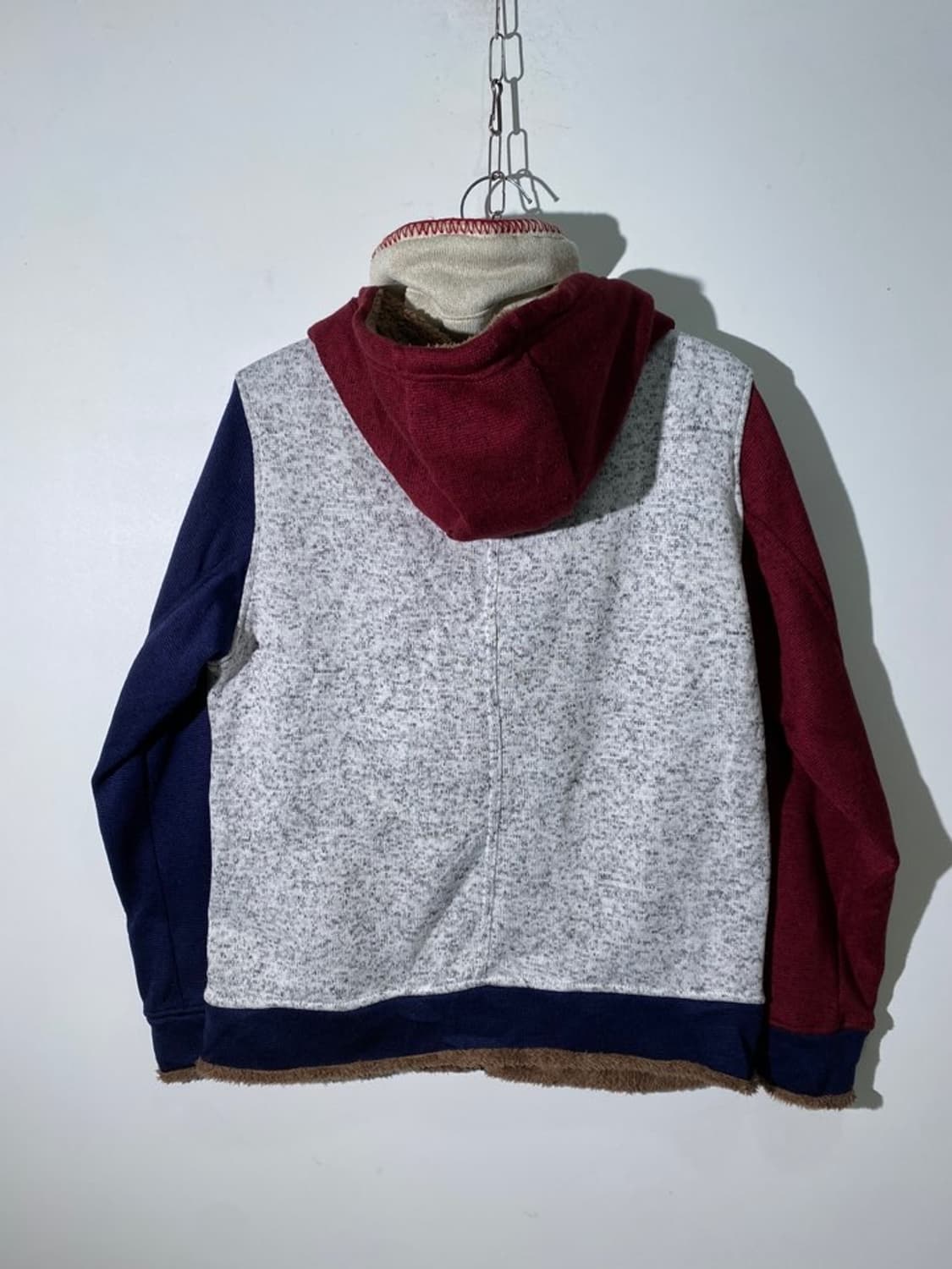 power to the people 니트 후드 집업 상품이미지2