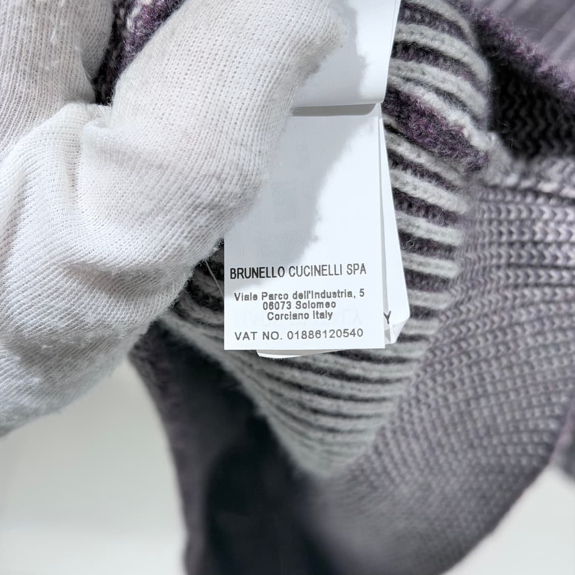 (A+/52) / 브루넬로 쿠치넬리 스트라이프 캐시미어 크루넥 니트 상품이미지6