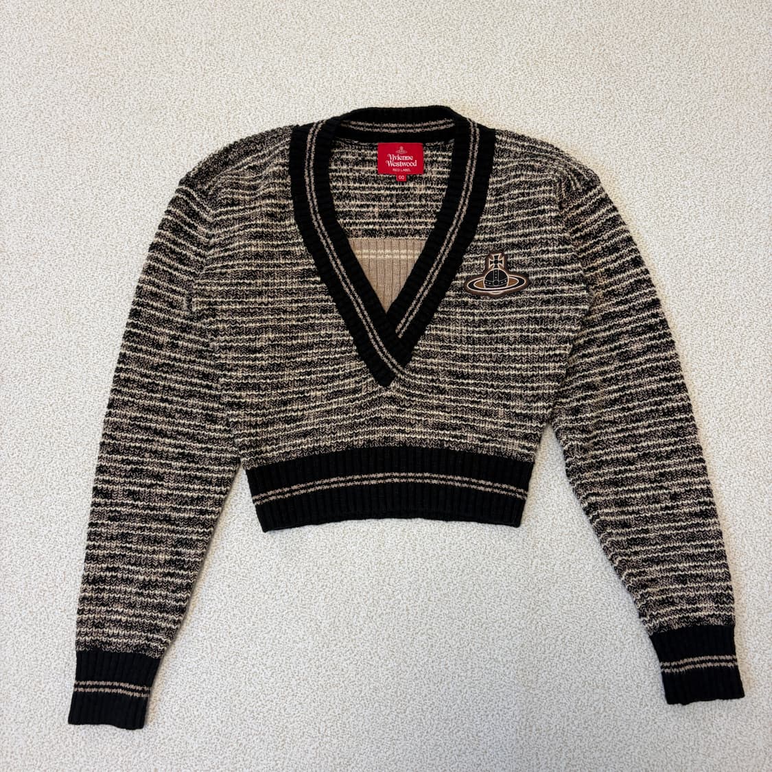 비비안웨스트우드 레드라벨 브이넥 레이어드 니트 상품이미지1