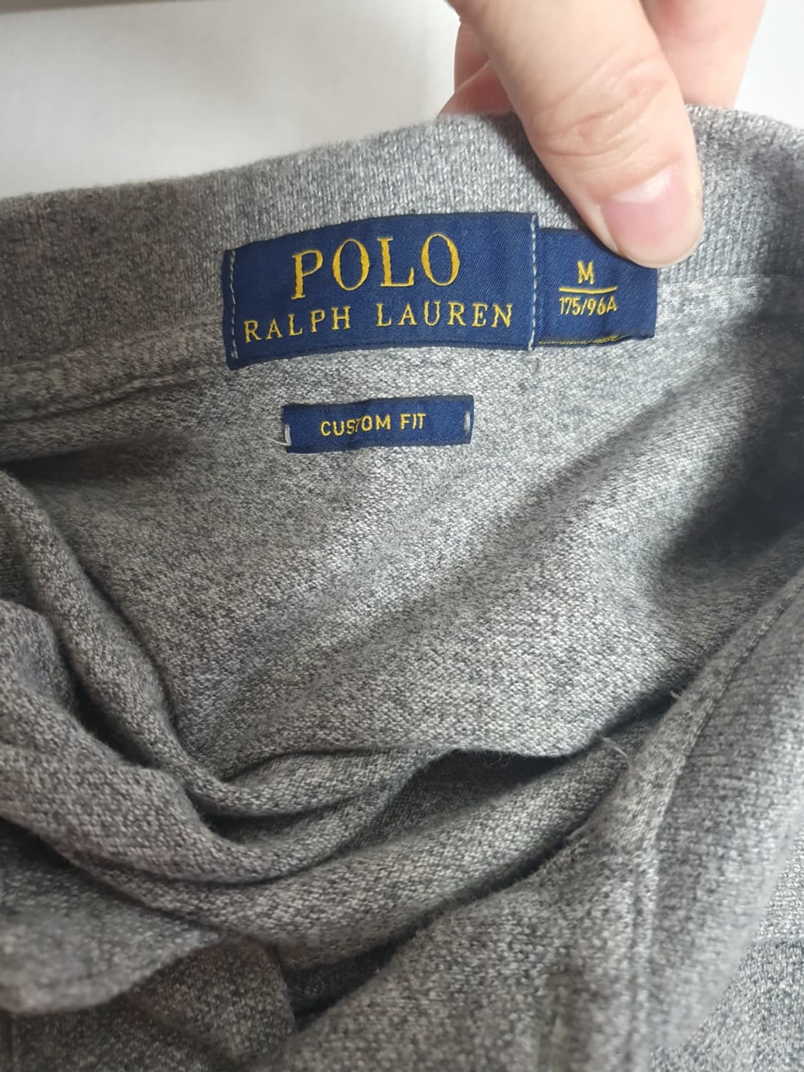 폴로 랄프로렌 커스텀핏 긴팔 카라티 그레이 M 상품이미지7