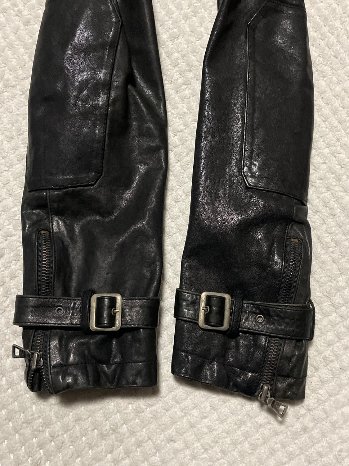 [46] 광희시장 웨스턴 무드 램스킨 양가죽 포켓 레더 자켓 상품이미지5