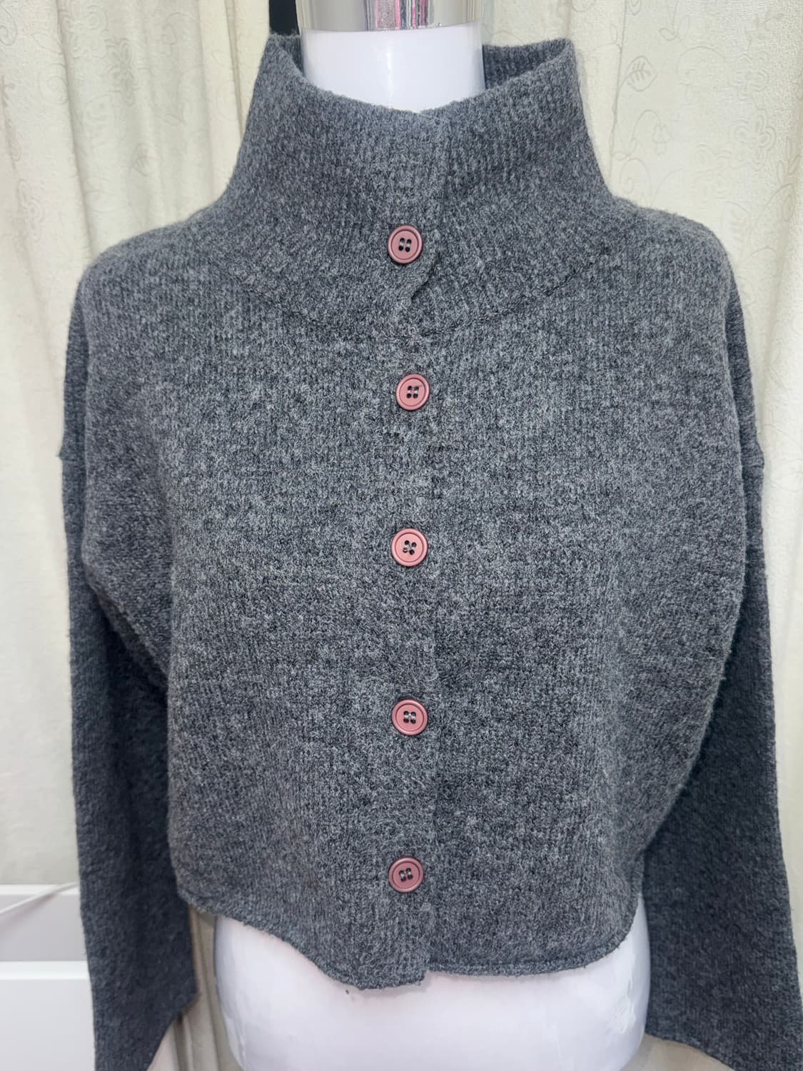 High neck mohair cardigan 상품이미지2