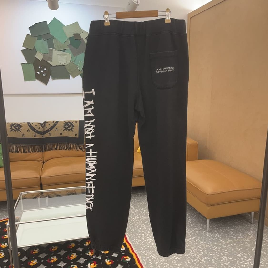 아임낫어휴먼비잉 힙합 빅로고 스트릿 조거팬츠 L C06546 상품이미지4