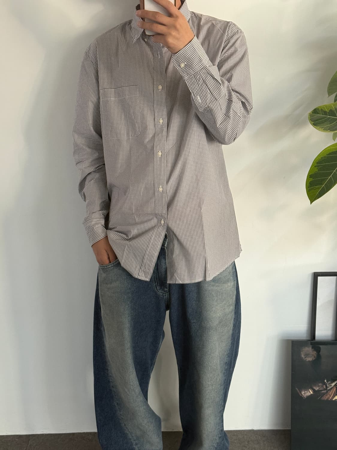 새상품 급 유니클로 그레이 셔츠 상품이미지2