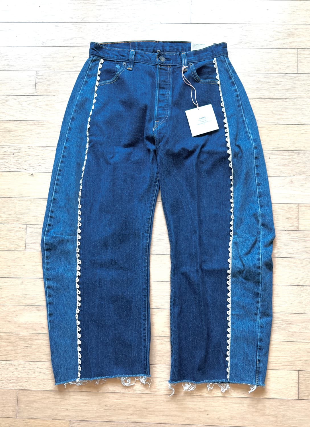 B SIDES  vintage indigo tatted lace 데님 상품이미지6