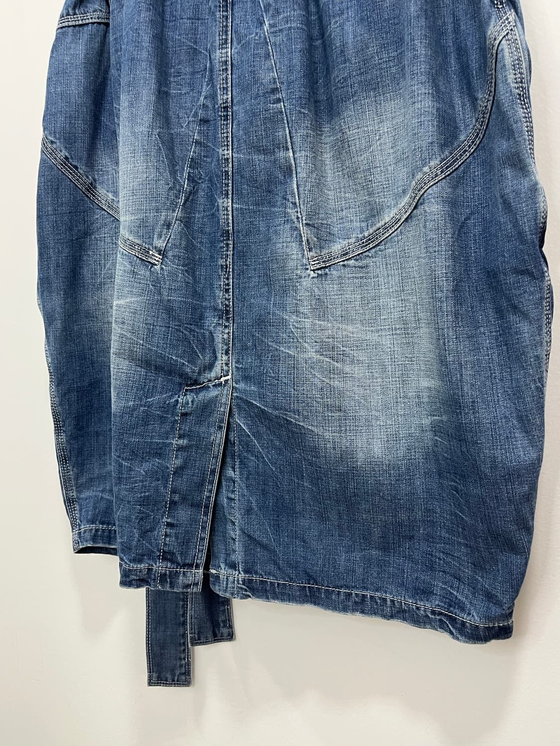 일본 빈티지 벌룬핏 워싱 데님 미디스커트  상품이미지9