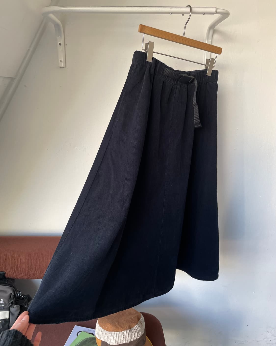 Buckle strap corduroy skirt 상품이미지4