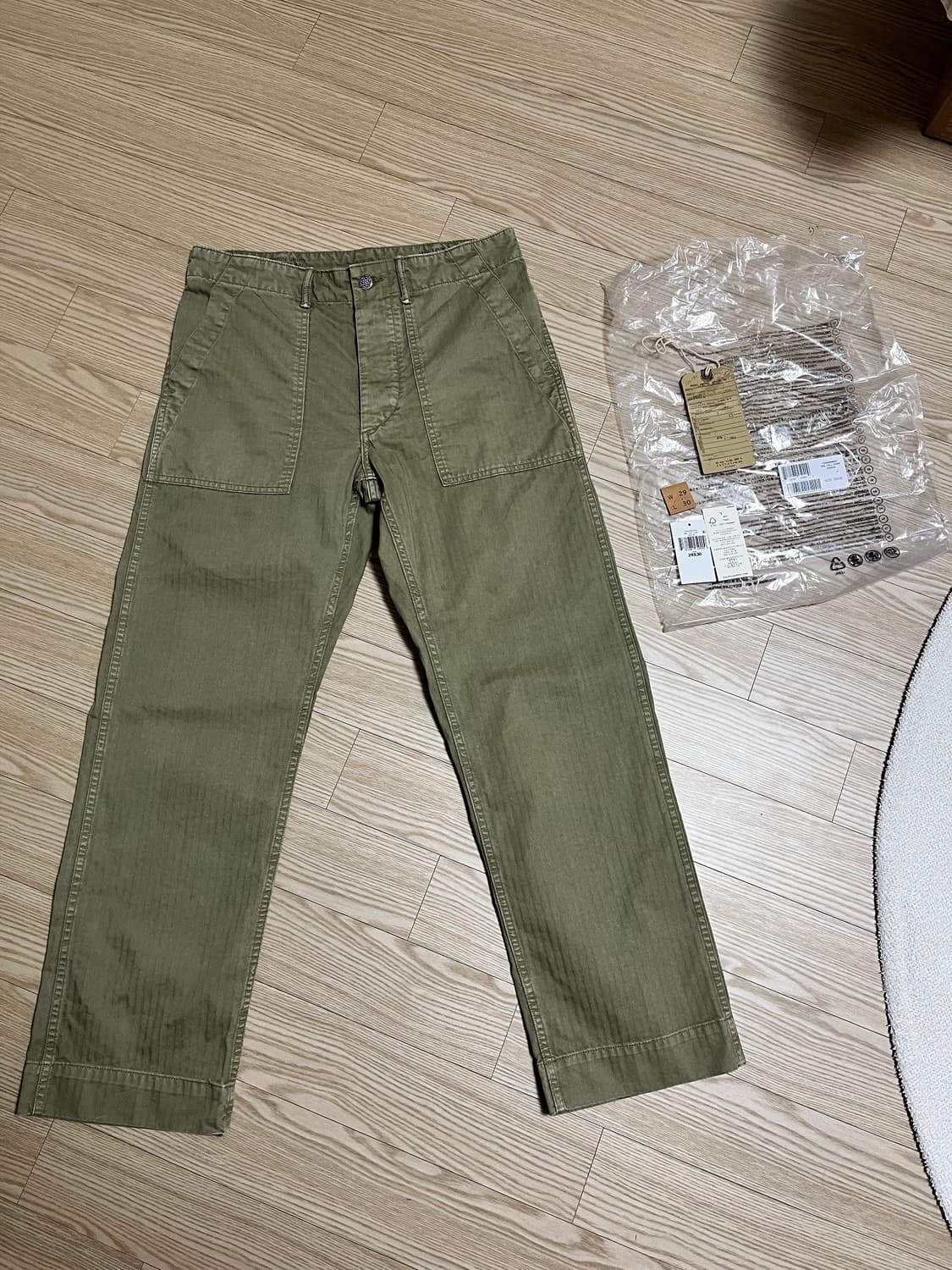 rrl더블알엘 헤링본 퍼티그팬츠 29/30 사이즈 상품이미지1