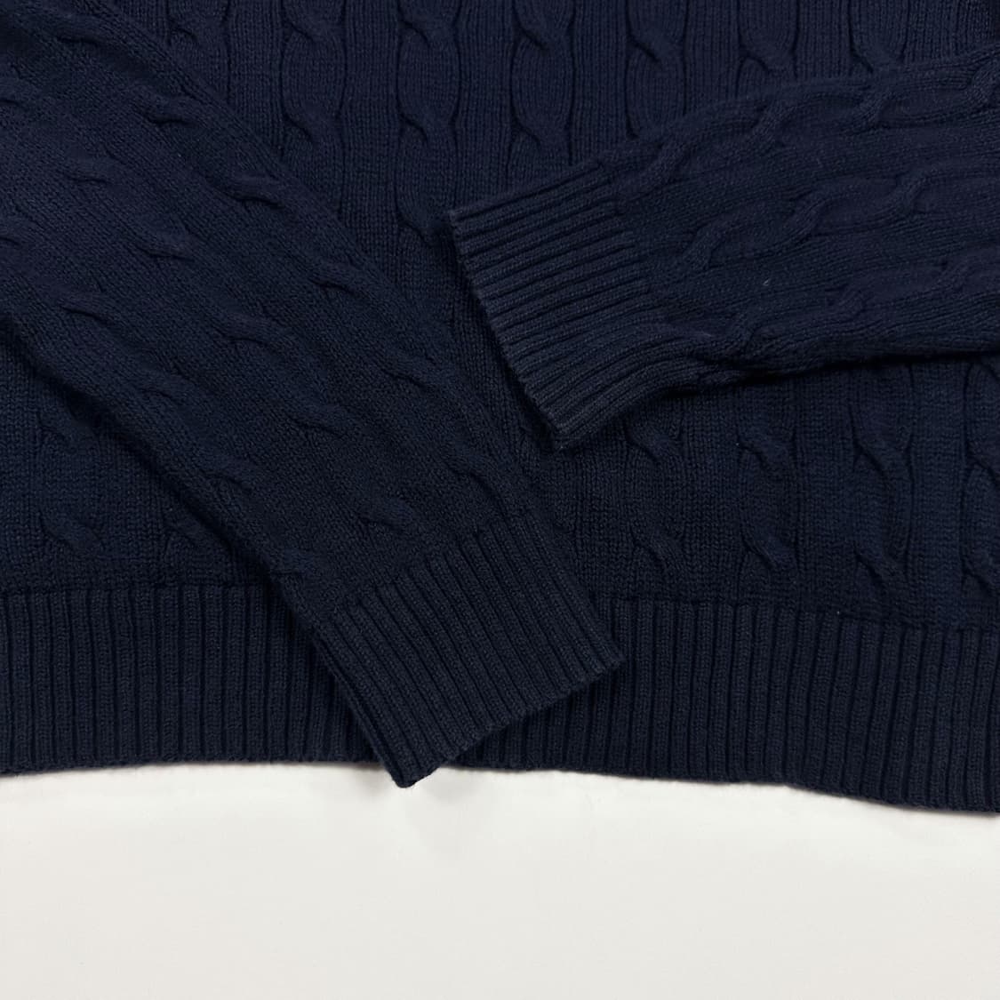 폴로 랄프로렌 포니 네이비 케이블 니트 (L) 상품이미지4