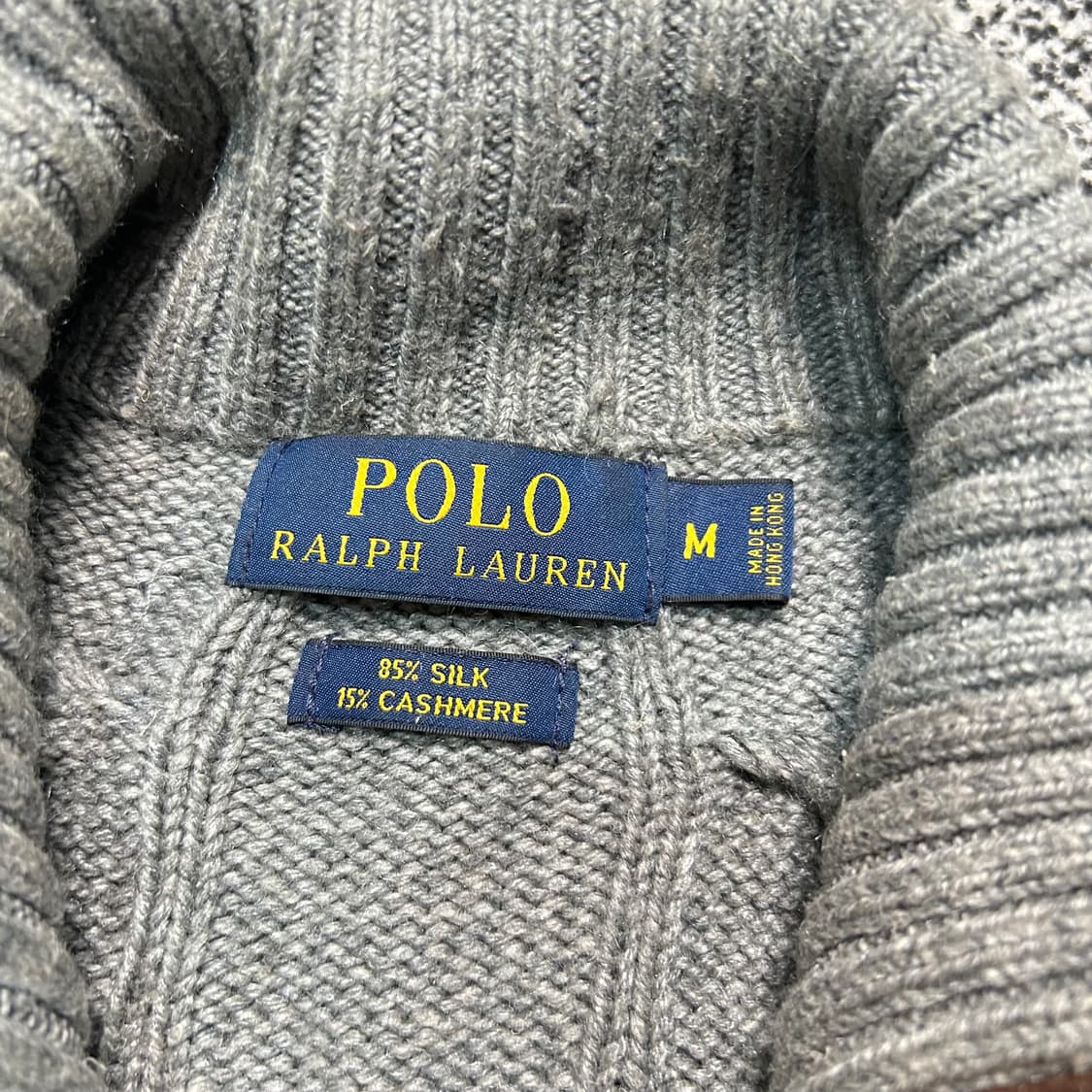 폴로 랄프로렌 그레이 버튼 케이블 니트 상품이미지5