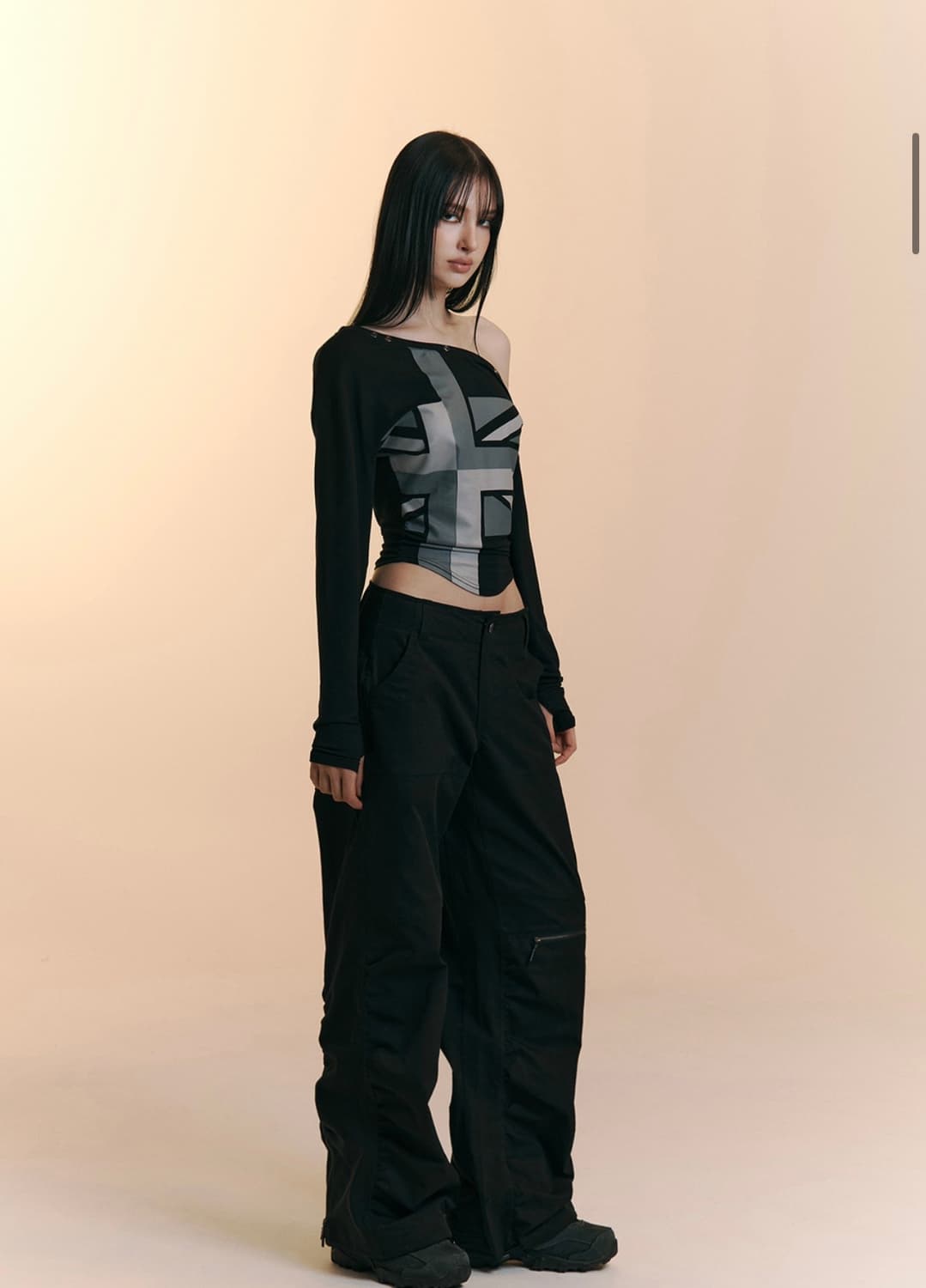 Ava Parachute Wide Pants (Black) 상품이미지3