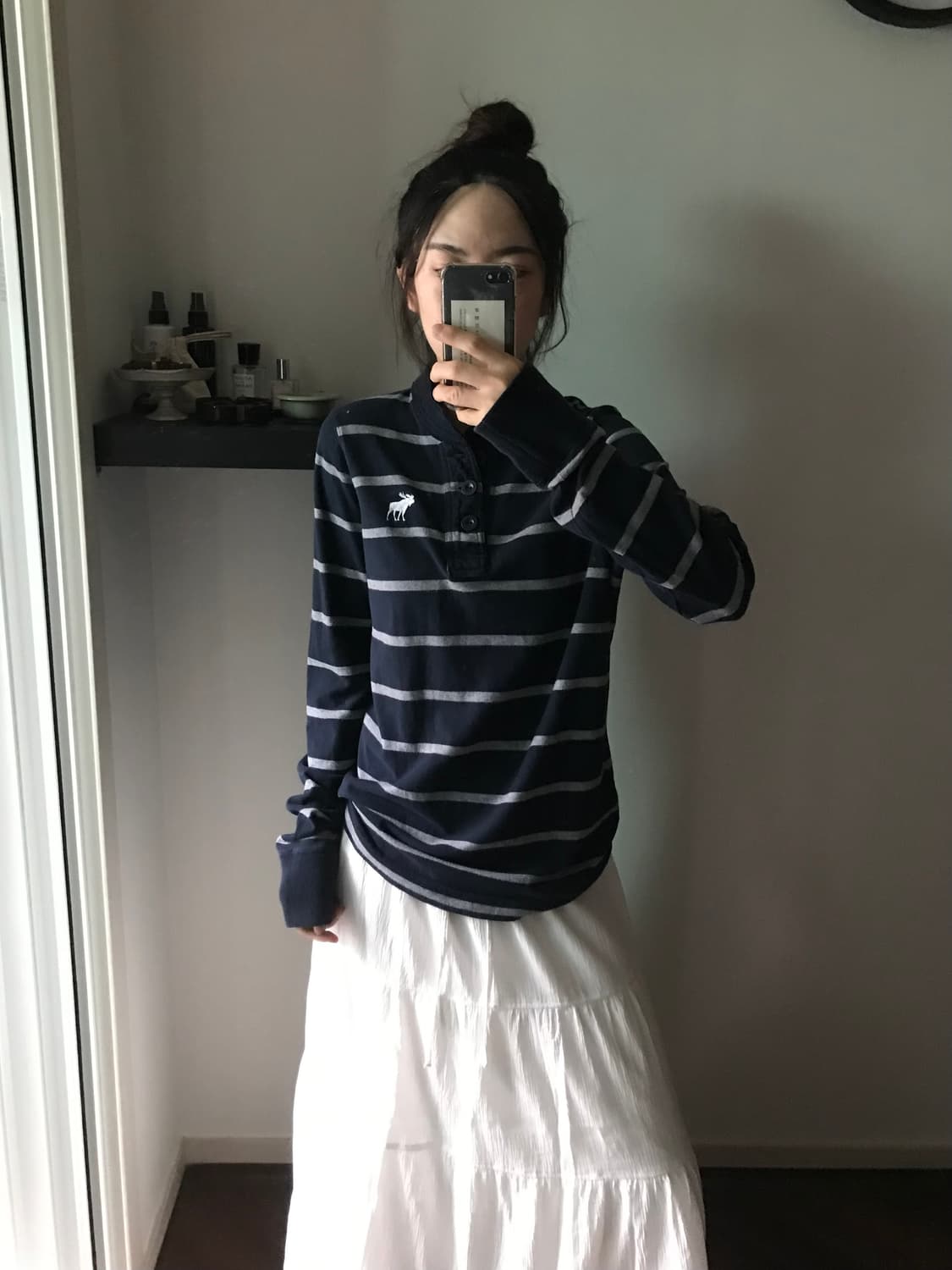 아베크롬비 산양 로고 스트라이프 헨리넥 긴팔티 상품이미지2