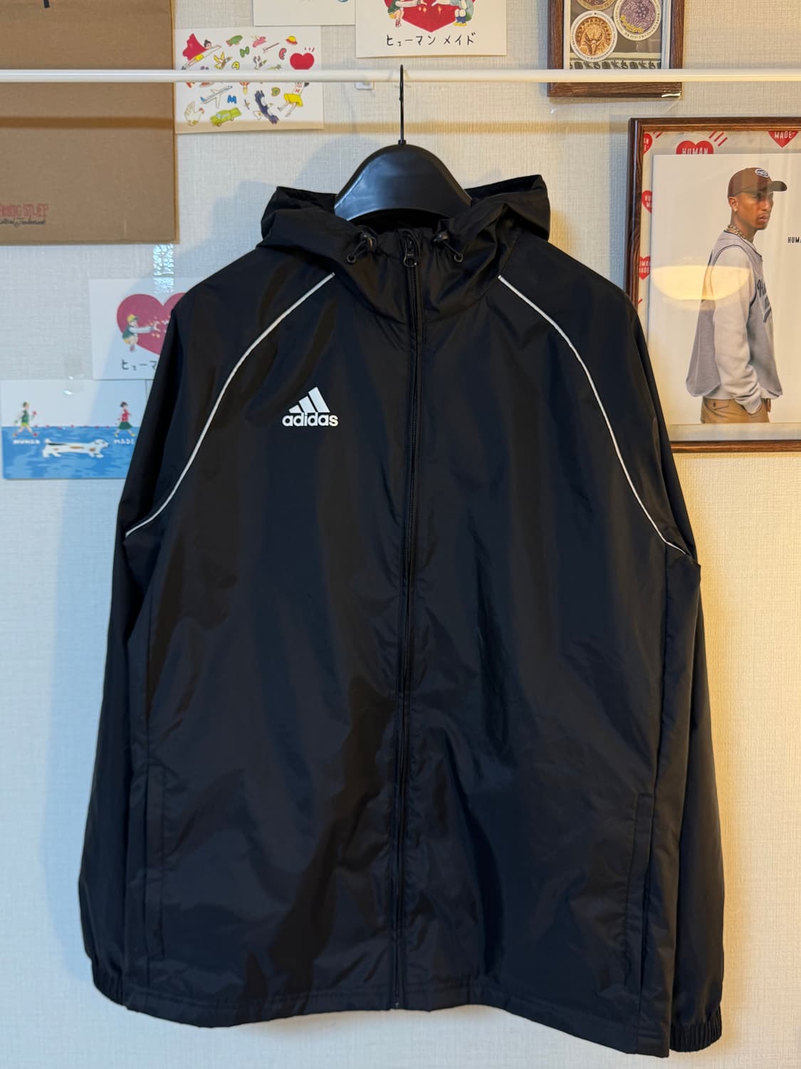 (XL)아디다스 바람막이 자켓 블랙 상품이미지1