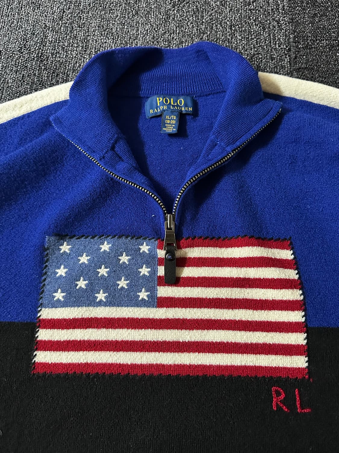 Polo랄프로렌 성조기 USA Flag Wool 하프집업 상품이미지4