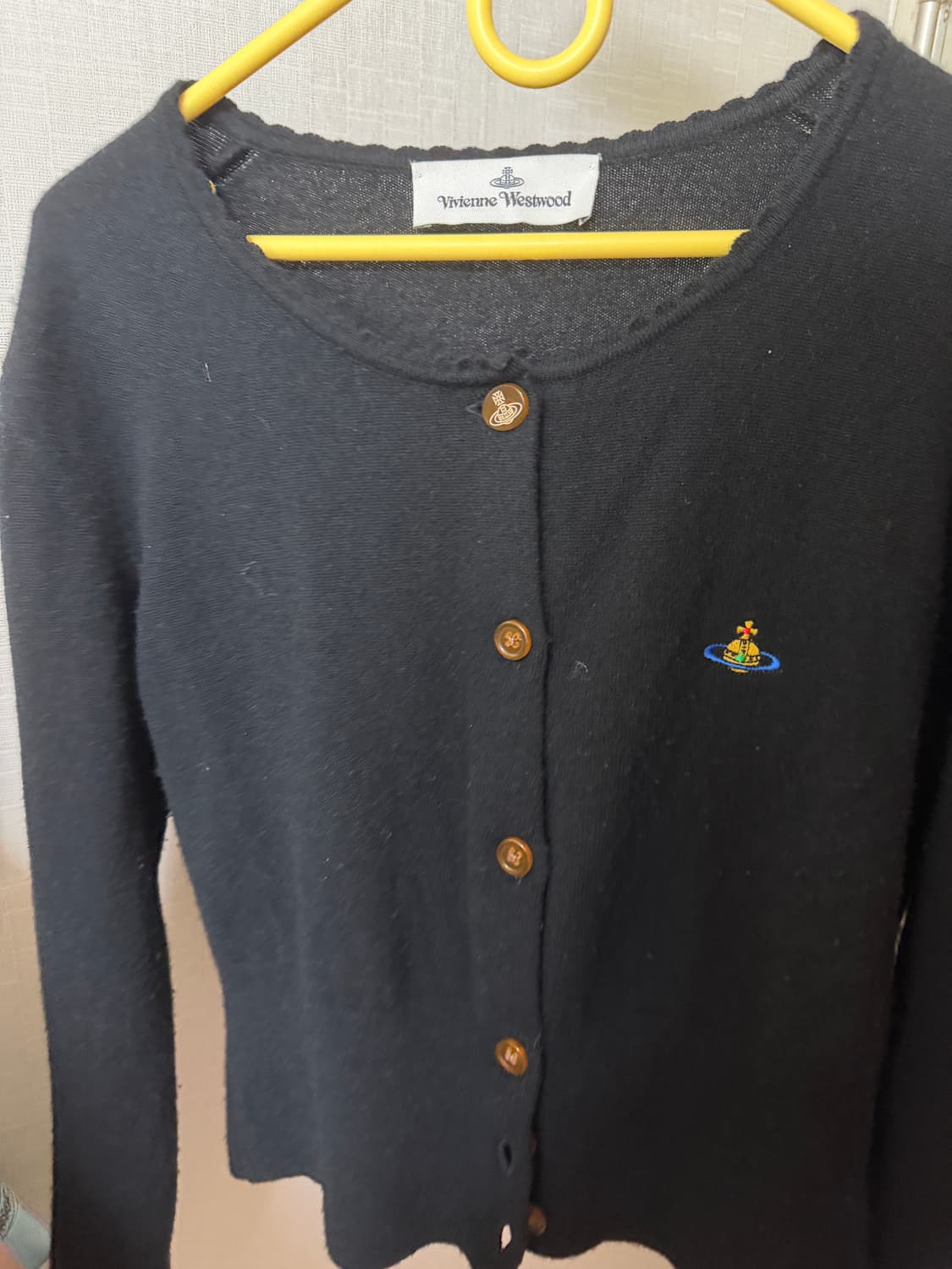 비비안웨스트우드 orb 자수 가디건 블랙  상품이미지2