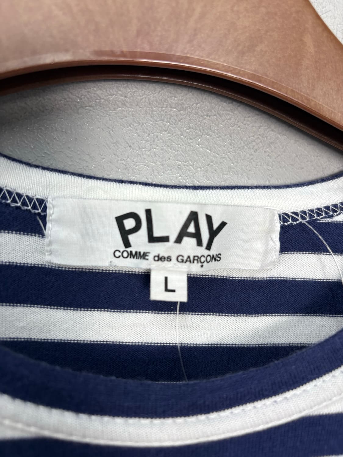 꼼데가르송 빅그린와펜 스트라이프 슬리브리스 A3294 상품이미지6