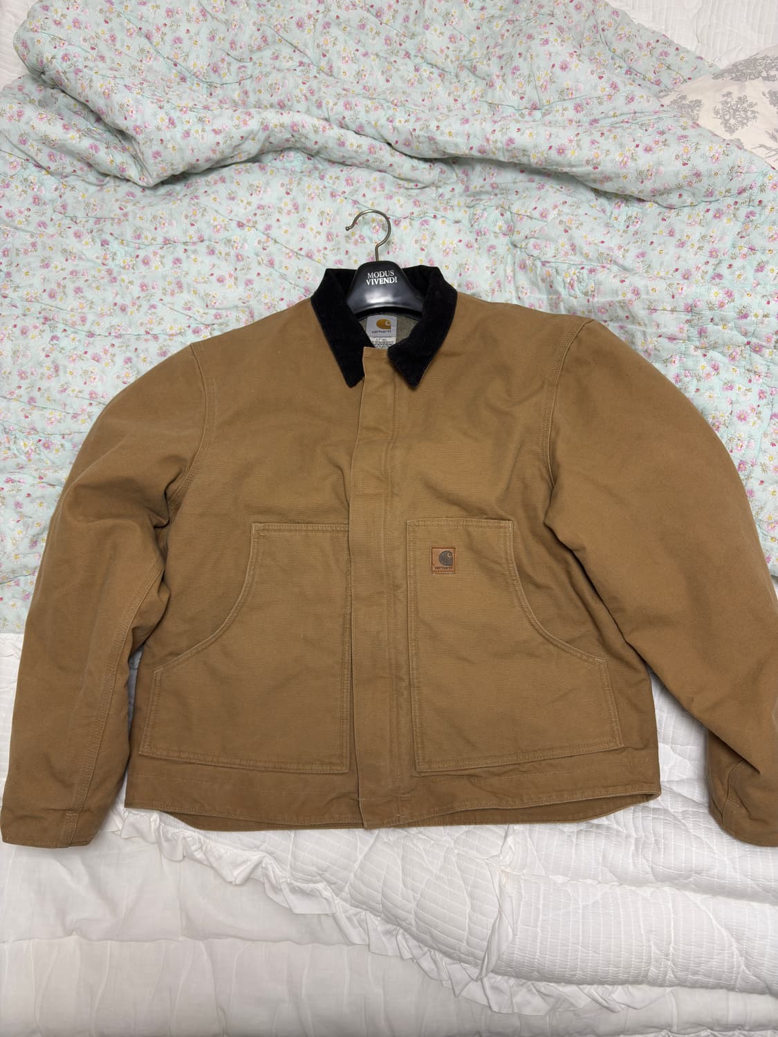 칼하트 빈티지 디트로이트 자켓 후리스 안감 J164 카멜 CML L 상품이미지1