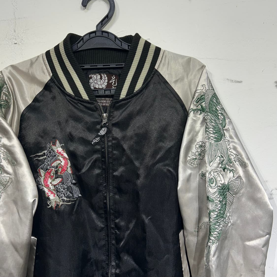 Jpn 일본 빈티지 오리엔탈 자수 스카잔 M 상품이미지7