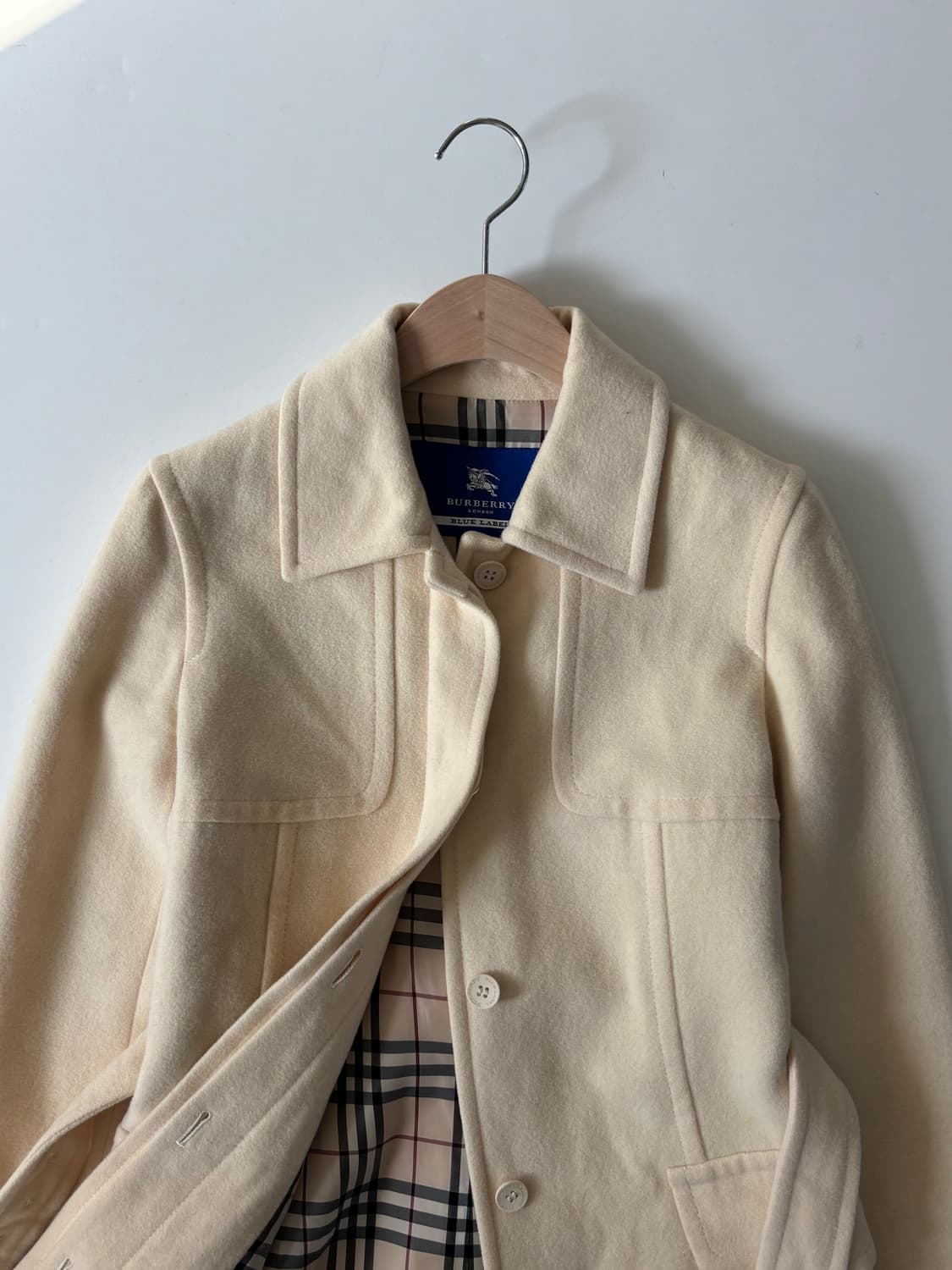 Burberry 버버리 블루라벨 크림 벨티드 코트  상품이미지6
