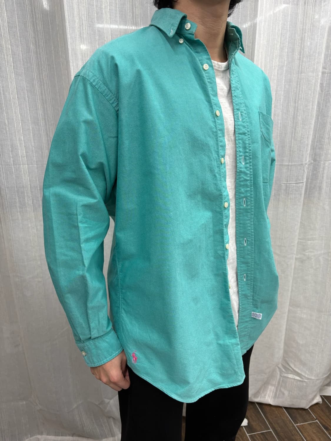 폴로 랄프로렌 빅 옥스포드 에메랄드 그린 셔츠 상품이미지7