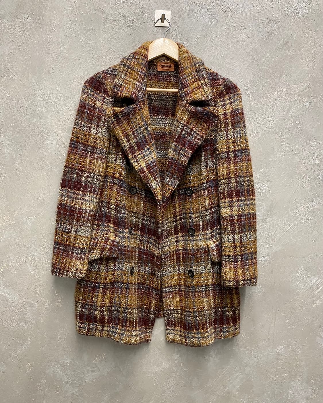 [42] 90s Missoni 미쏘니 울 체크 더블 자켓 상품이미지1