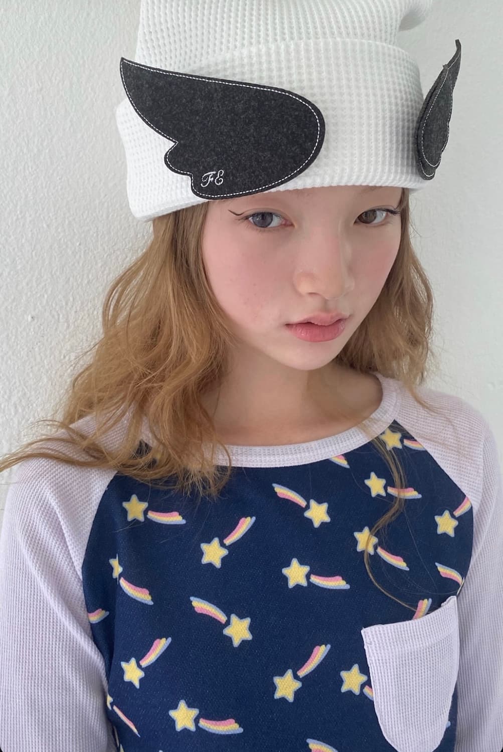 당일배송 샵페어리 스타 와플 롱 슬리브 상품이미지1