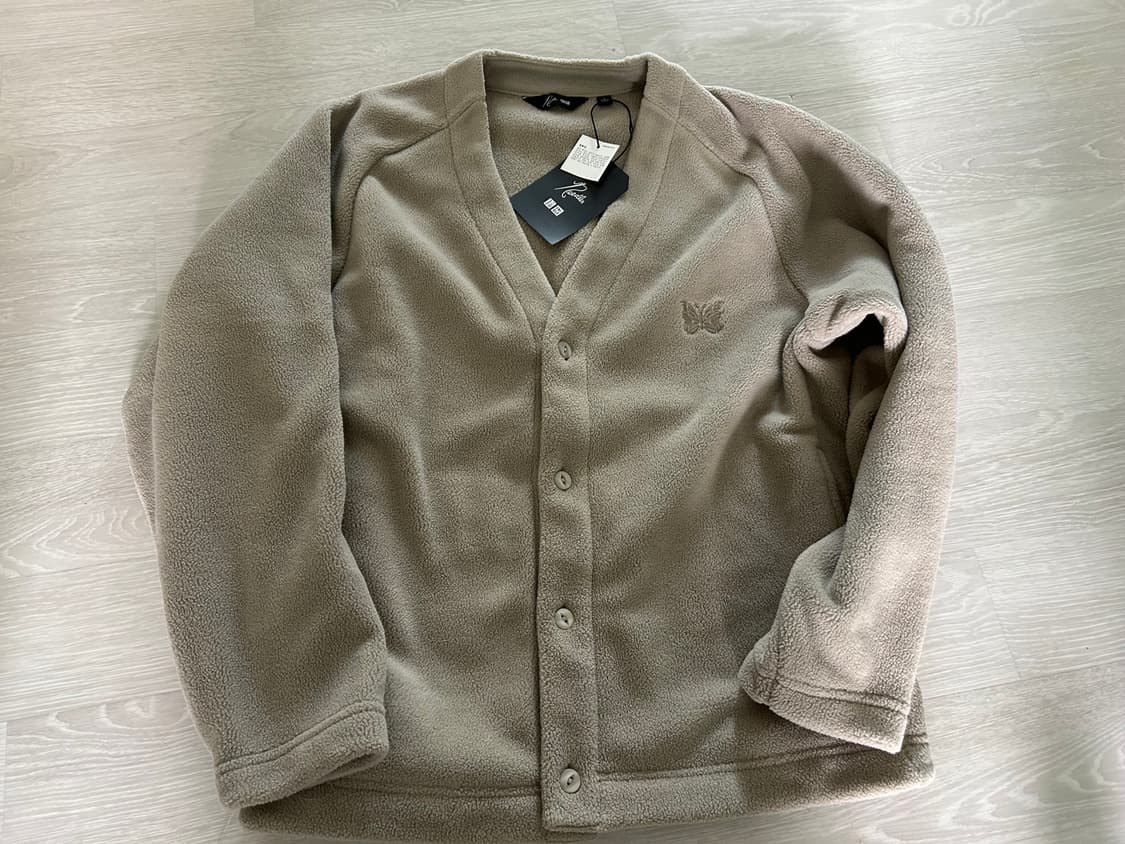 유니클로 니들스 플리스 오버사이즈 가디건 베이지 S사이즈 상품이미지1