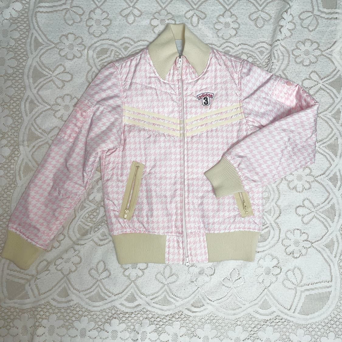 아디다스 핑크 패딩 스포티 대대장템 하운드투스 상품이미지2