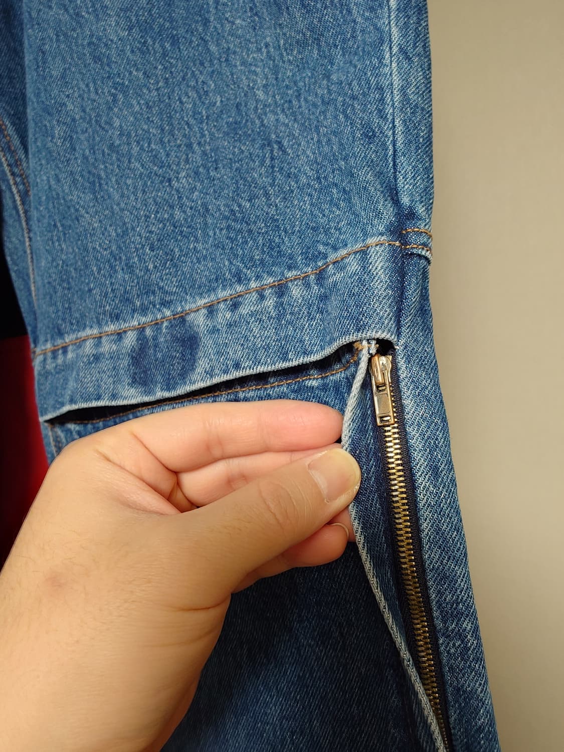 [50/34] 준지 22FW 무릎 조거 데님 중청 상품이미지5