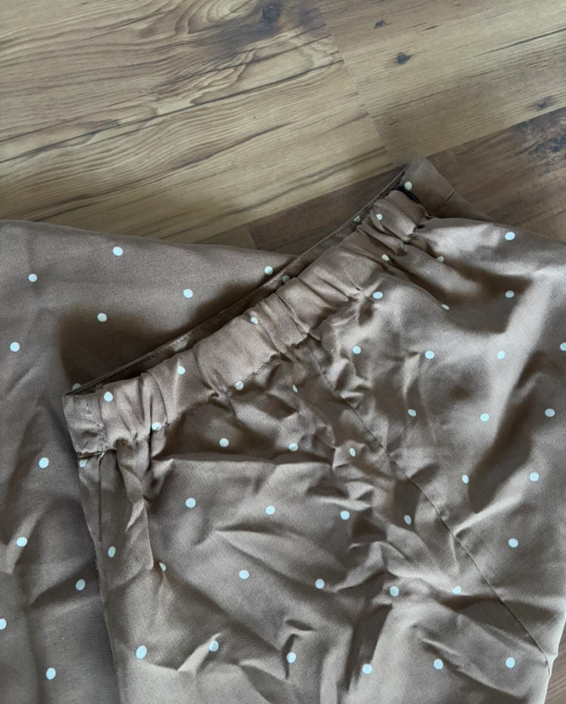 브라운 도트 롱 스커트 상품이미지2